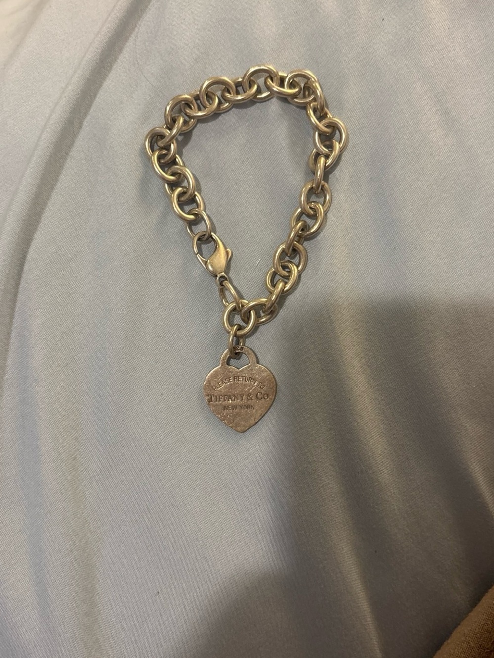 Tiffany & Co. Heart Tag Link Bracelet in silver